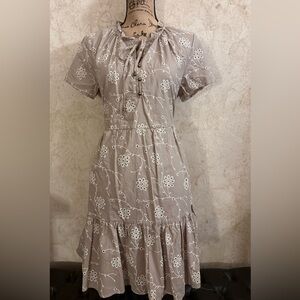 Joie Floral Embroidered Tiered Dress